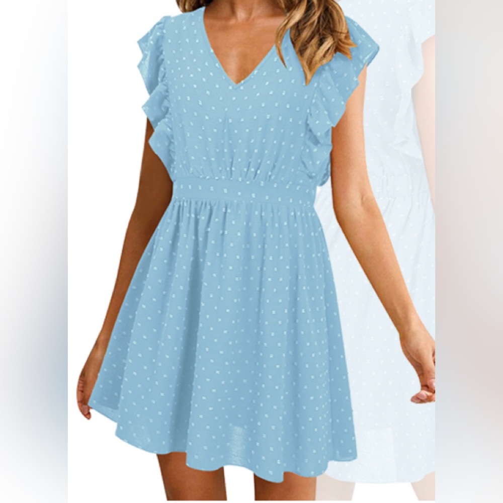 SOLERSUN Summer V Neck Ruffle Dress